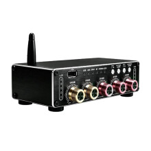 12V-24V DSP  5.3 Stereo Amplifier Dual Channel HiFi Power Amplifier 100Wx2 Home Audio Receiver