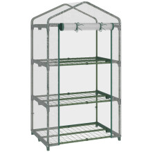 3-Tier Portable Mini Greenhouse, 69x49x125cm