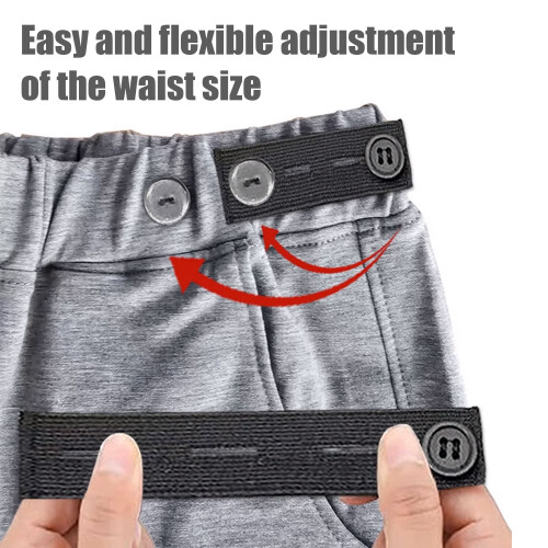 Elastický prodlužovač pasu 83 mm, 5ks Black 2