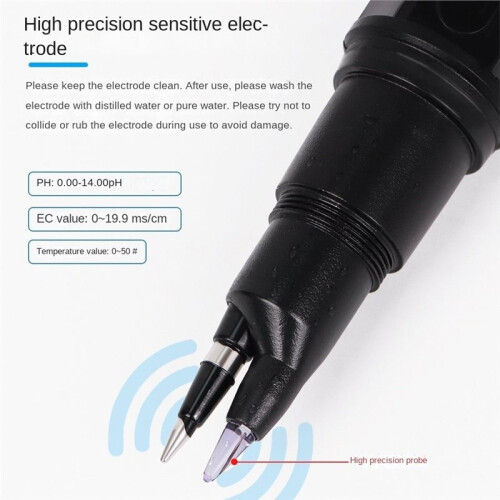 3in1 PH EC Temperature Meter, Waterproof Portable PH Tester with Probe, Digital PH Conductivity Temp Detector 1