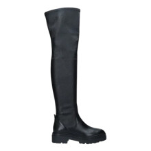 (4.5 UK, Black) Diesel Womens/Ladies Leather Block Heel Thigh-High Boots