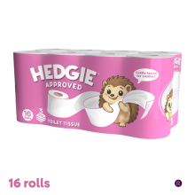 Hedgie 3 Ply Soft Toilet Paper 180 Sheets - 16 Toilet Rolls
