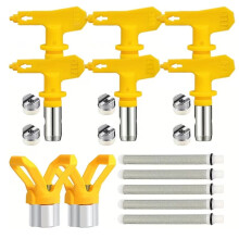 Airless Paint Sprayer Tip with Guard Set Multiple Models 213 215 311 317 417 521 3600psi Airless Paint Sprayer Parts