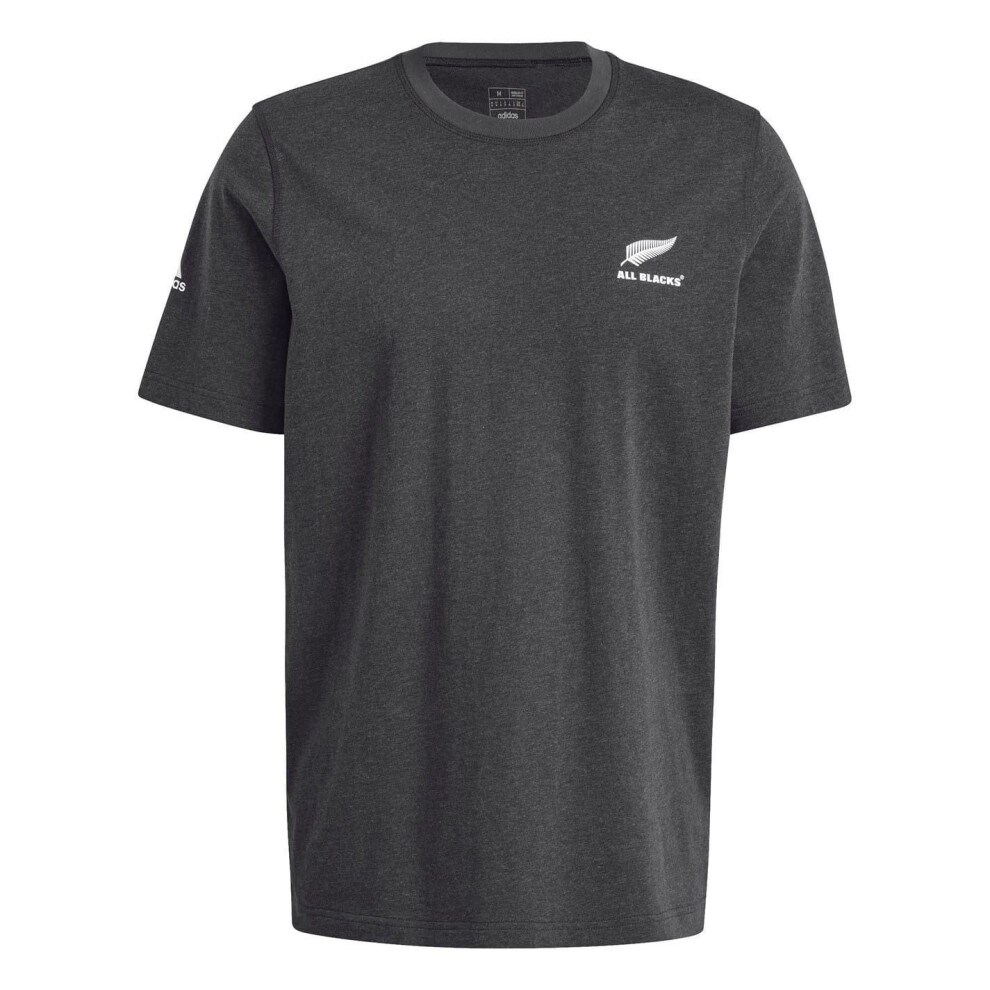 Adidas (M, Black Melange) Mens Z.n.e 2024 New Zealand All Blacks T-Shirt