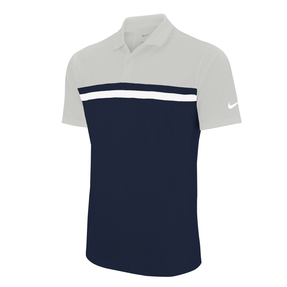 Nike (Xxl, Light Smoke Grey/Obsidian Blue) Mens Victory Dri-Fit Golf Polo Shirt