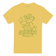 (S, Banana Yellow) Sesame Street Unisex Adult Grouchy T-Shirt
