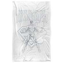 (152cm x 127cm, Multicoloured) Superman Man Of Steel Sketch Blanket