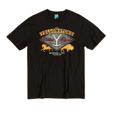 (M, Charcoal) Yellowstone Unisex Adult Dutton Ranch Brand T-Shirt