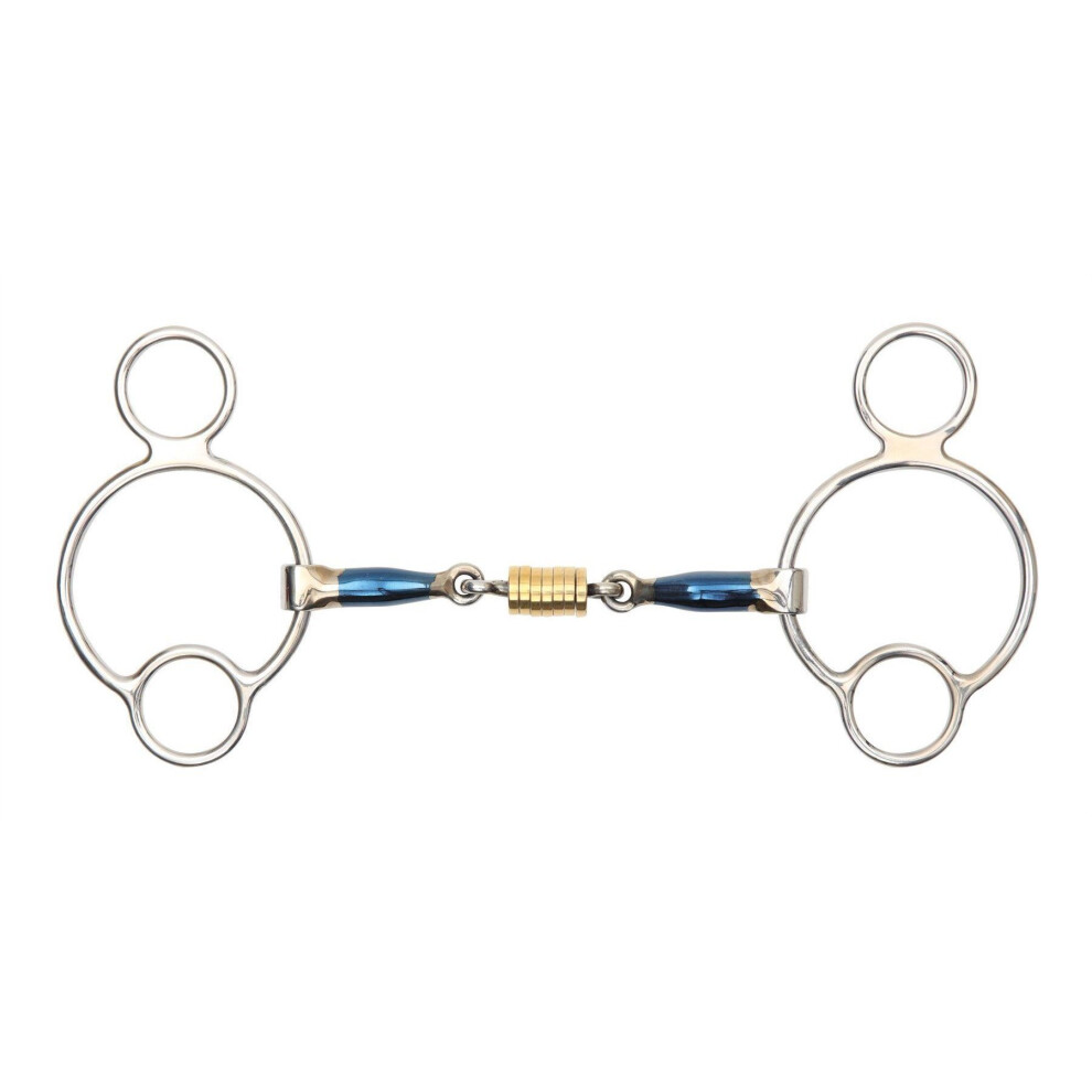 Photos - Equestrianism  Shires Sweet Iron Roller Horse Universal Bit(5.5in, Blue)