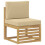 VidaXL vidaXL Outdoor-Sofagarnitur 6 stk. Weiß und Beige Polyester 3