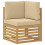 VidaXL vidaXL Outdoor-Sofagarnitur 6 stk. Weiß und Beige Polyester 4