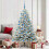 VidaXL vidaXL Artificial Pre-lit Christmas Tree with Ball Set Green 180 cm 1