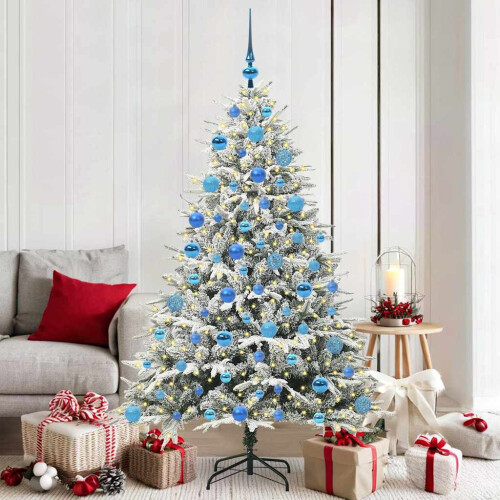 VidaXL vidaXL Artificial Pre-lit Christmas Tree with Ball Set Green 180 cm