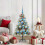 VidaXL vidaXL Artificial Christmas Tree Green and white 120 cm 1