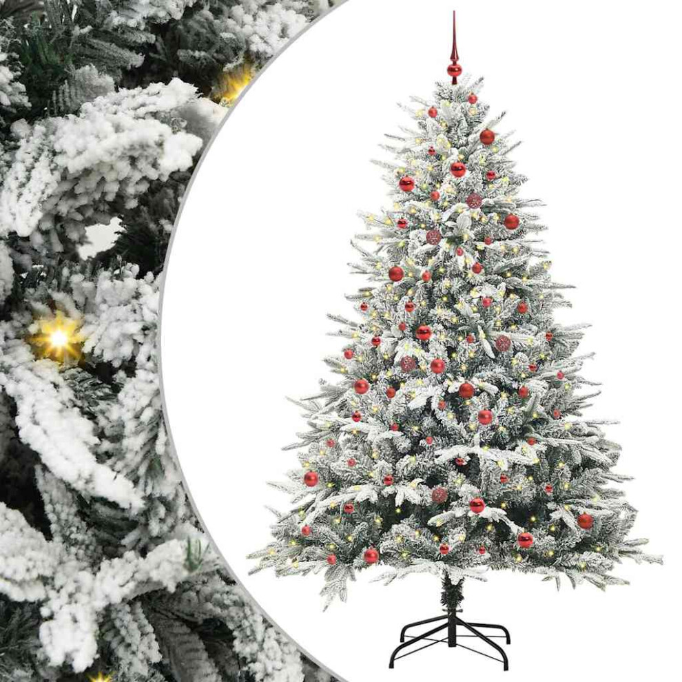 B&Q - Artificial Pre-Lit Christmas Tree With Ball Set Green 210 Cm - Image 2