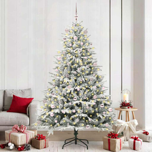 VidaXL vidaXL Artificial Pre-lit Christmas Tree with Ball Set Green 240 cm