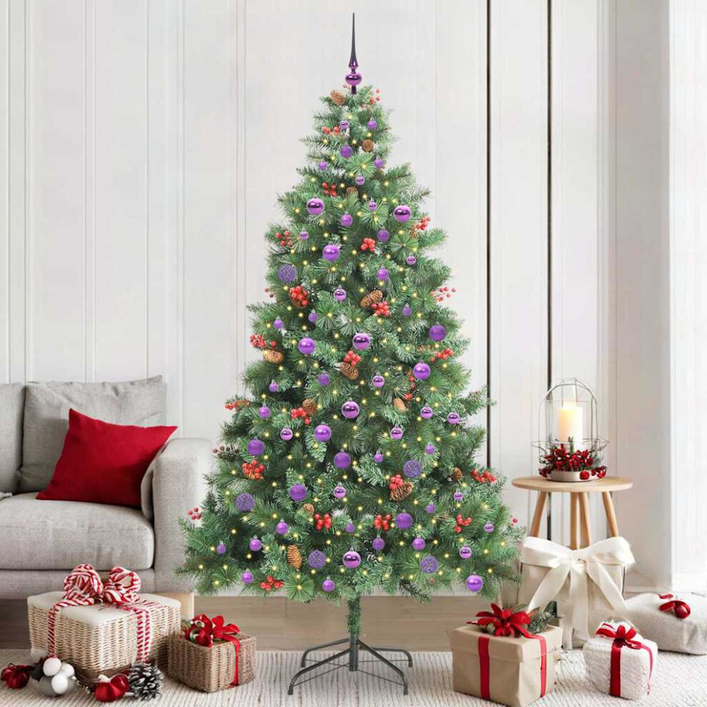 Vidaxl Artificial Christmas Tree 300 Leds Warm White Pvc And Metal