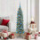 VidaXL vidaXL Artificial Slim Christmas Tree Green and White 150 cm 1