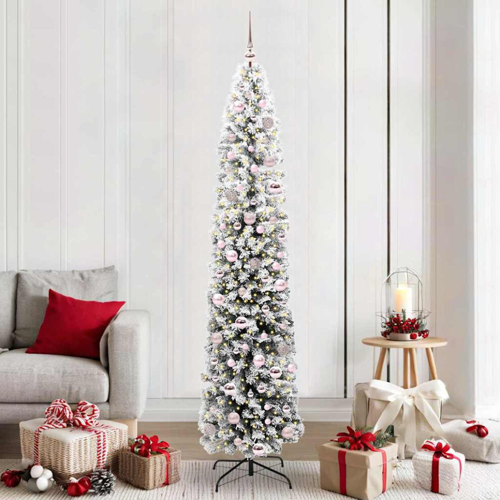 B&Q -  Artificial Christmas Tree With 300 Leds With Stand Green 210 Cm - Image 2
