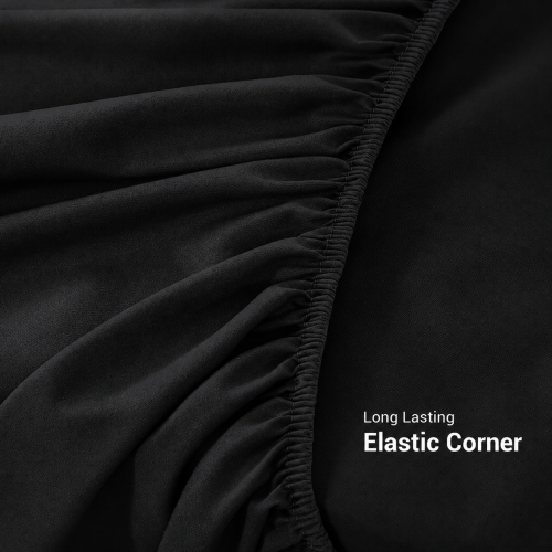 (Black, Super King) Extra Deep Fitted Sheets 40cm Bedsheet Single Double King & Super King 2