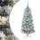 VidaXL vidaXL Artificial Hinged Christmas Tree Green and White 150 cm 2