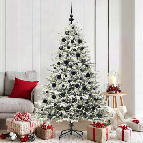 VidaXL vidaXL Artificial Pre-lit Christmas Tree with Ball Set Green 180 cm