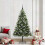 VidaXL vidaXL Artificial Hinged Christmas Tree with Flocked Snow 300 LEDs 1