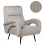 Beliani Armchair SVALOV Corduroy Grey 1