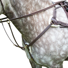 (Pony, Australian Nut) Salisbury Leather Stitch Horse Breastplate