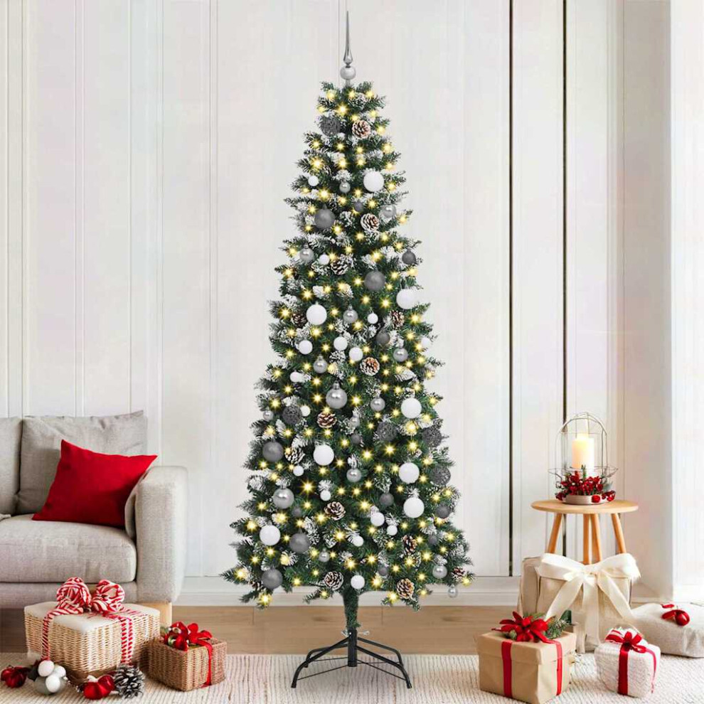 Vidaxl (210 Cm) Artificial Christmas Tree With Stand Christmas Decoration Green Pvc