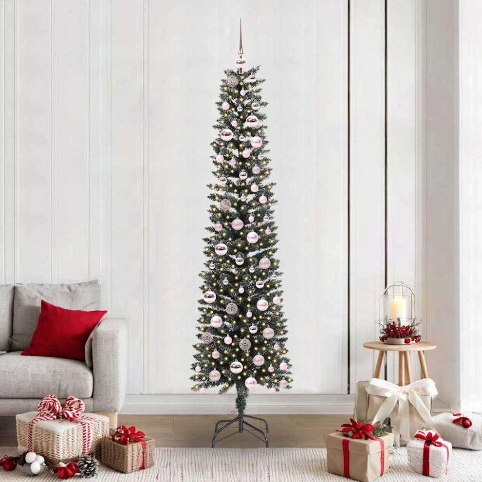 vidaXL Artificial Christmas Tree with 300 LEDs, Green 210 cm - Image 2