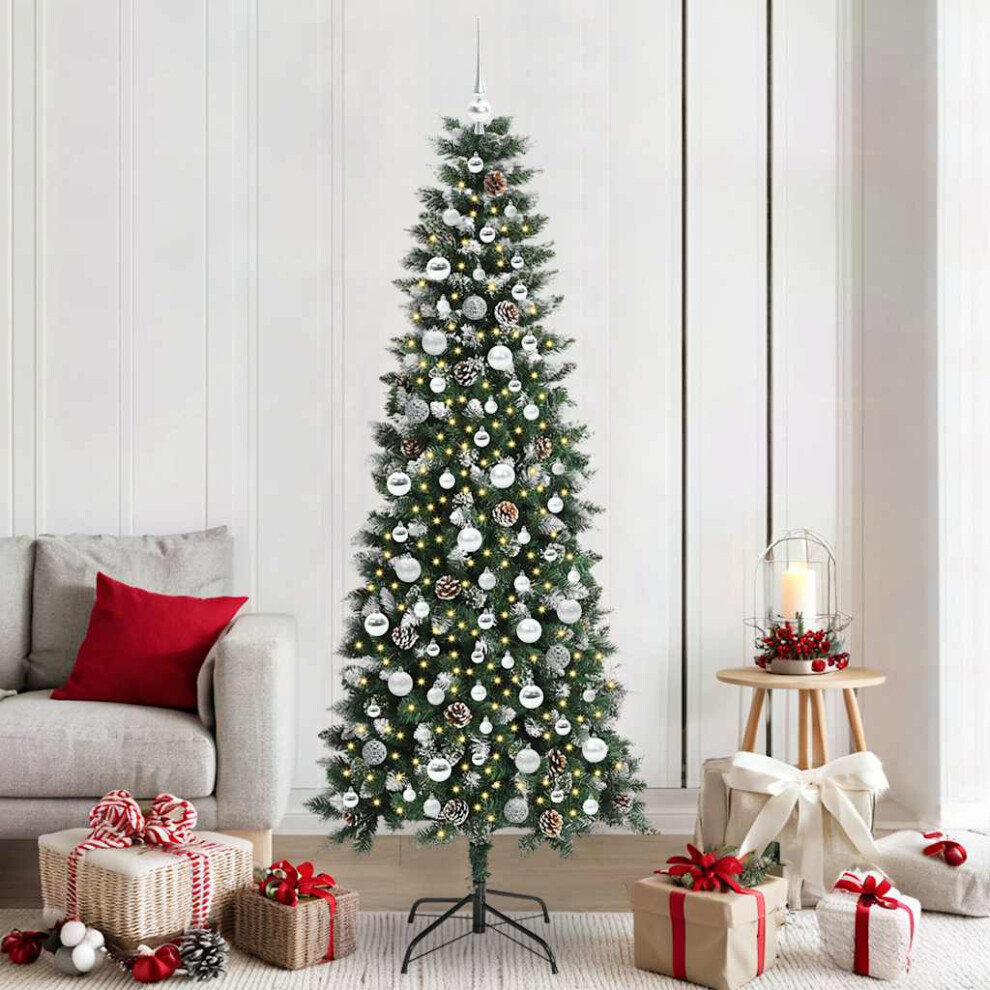 Vidaxl (210 Cm) Artificial Christmas Tree With Stand Christmas Decoration Green Pvc