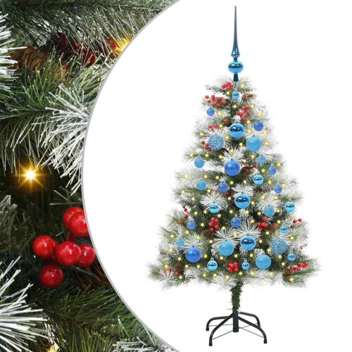 VidaXL vidaXL Artificial Christmas Tree Green and white 120 cm 1