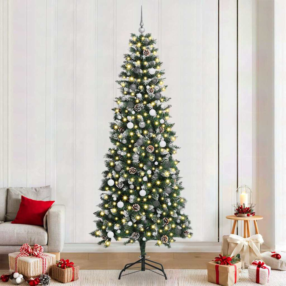 Vidaxl (240 Cm) Artificial Christmas Tree With Stand Christmas Decoration Green Pvc