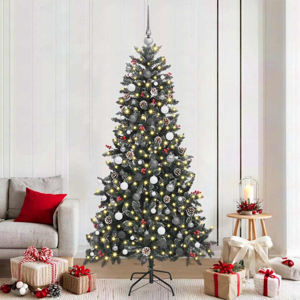 Vidaxl (210 Cm) Artificial Christmas Tree With Stand Christmas Decoration Green Pvc