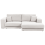 Beliani Corner Sofa 3 Seater LOFOTEN Fabric Off-White Left Hand 1