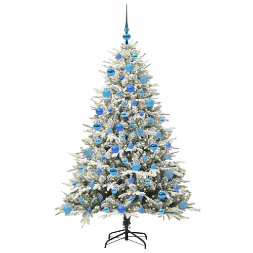 VidaXL vidaXL Artificial Pre-lit Christmas Tree with Ball Set Green 180 cm 2