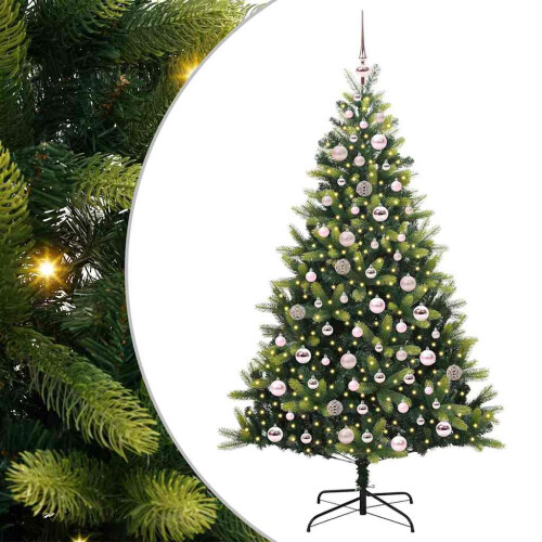 VidaXL vidaXL Artificial Hinged Christmas Tree 300 LEDs Green 180 cm 1