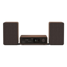 Pure Classic Stereo CD Wireless Music System Coffee Black Walnut