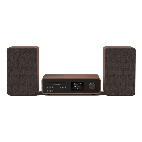 Pure Pure Classic Stereo CD Wireless Music System Coffee Black Walnut