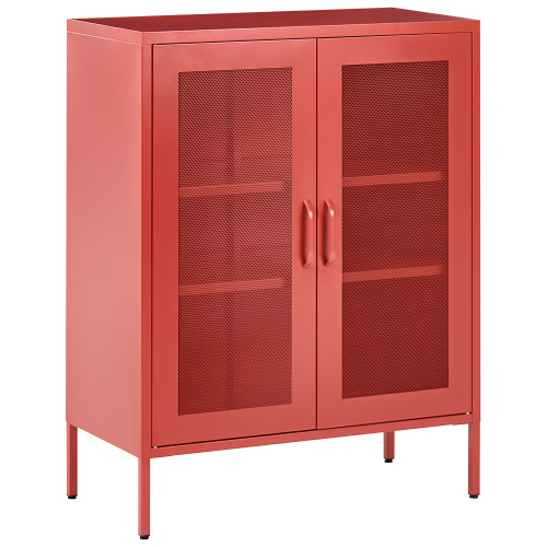 Beliani Cabinet WAKATIPU Metal Red
