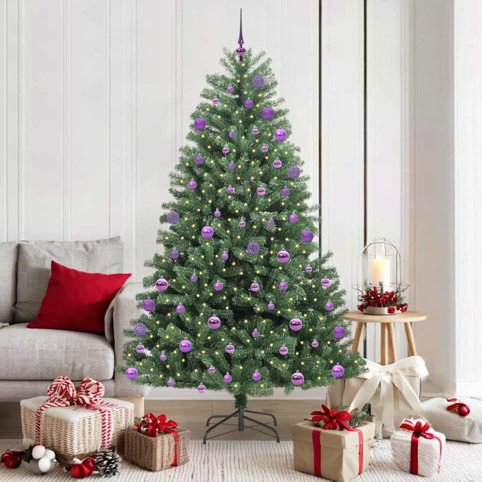 Vidaxl Artificial Hinged Christmas Tree Green 180 Cm Pvc And Metal