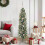 VidaXL vidaXL Artificial Slim Christmas Tree Green and White 150 cm 1