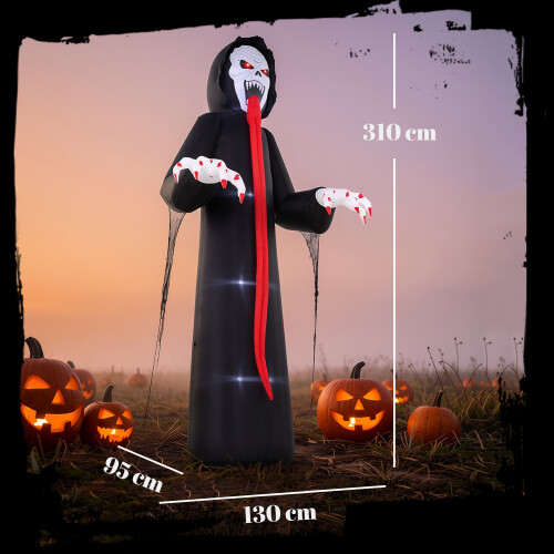 Outsunny Outsunny 10 FT Halloween Inflatable Skeleton with Built-in LED Lights 2