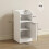 Homcom HOMCOM Slim Bedside Table Set of 2 with Charging Station, White 3