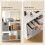 Homcom HOMCOM L Shaped Computer Desk, 110 x 100cm Reversible Corner Desk, White 5
