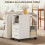 Homcom HOMCOM Mobile Printer Table with Drawers on Wheels for Home Office, White 7