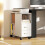 Homcom HOMCOM Mobile Printer Table with Drawers on Wheels for Home Office, White 2
