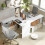 Homcom HOMCOM L Shaped Computer Desk, 110 x 100cm Reversible Corner Desk, White 7