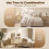 Homcom HOMCOM 2pcs Modern Floating Nightstands,  2 Drawers Bedside Tables, Oak 6